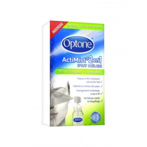 Optone ActiMist 2 en 1 Spray Oculaire Yeux Fatigués et Inconfort 10ml