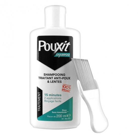 Pouxit shampoing traitant anti-poux et lentes 200ml + peigne