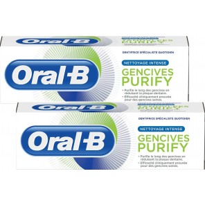 Oral-B gencives purify nettoyage intense dentifrice 2x75ml