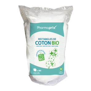 Pharmaprix rectangles de coton bio x180