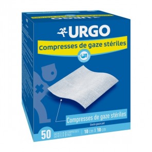 Urgo compresse stérile 10 x 10 cm 50 sachets de 2