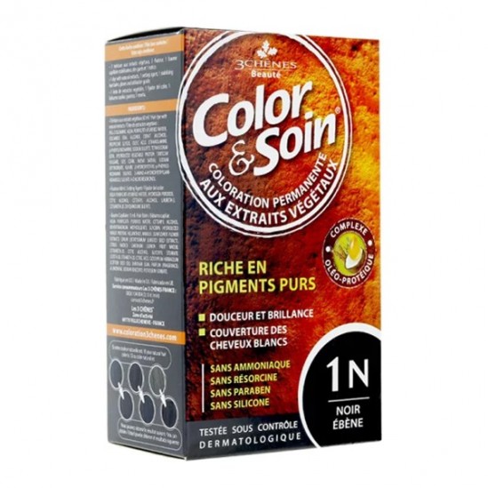 3 Chênes Color&Soin noir ébène coloration permanente 1N