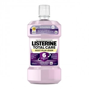 Listerine total care goût plus léger menthe douce 500ml